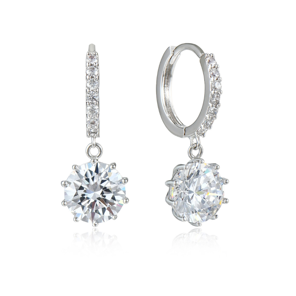 Francesca Drop Hoop Earrings