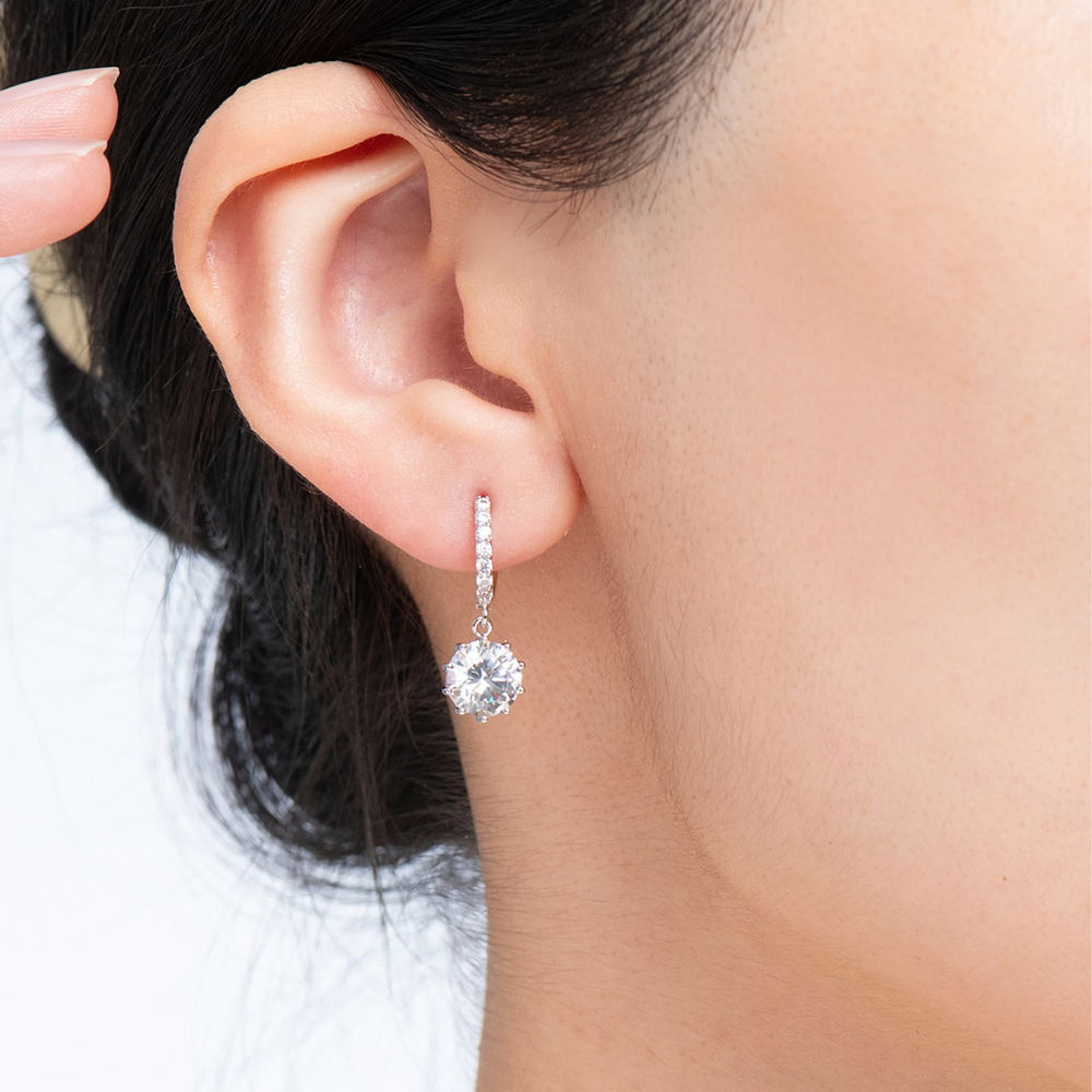 Francesca Drop Hoop Earrings