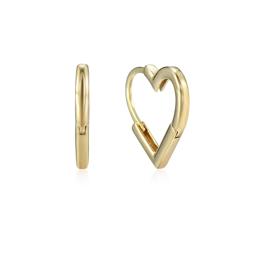 Zara Dainty Petite Heart Hoop Earrings