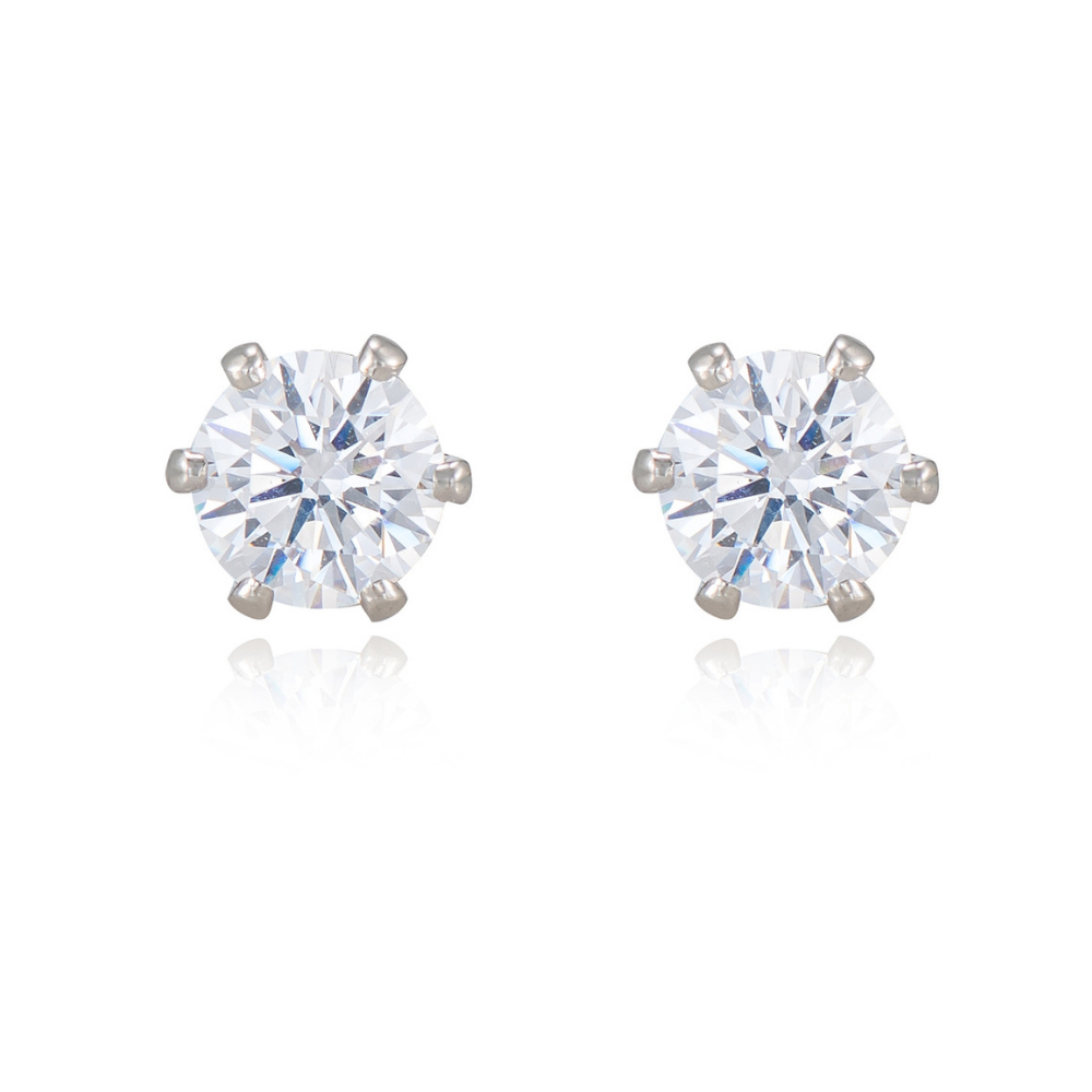 Maddie Solitaire Stud Earrings