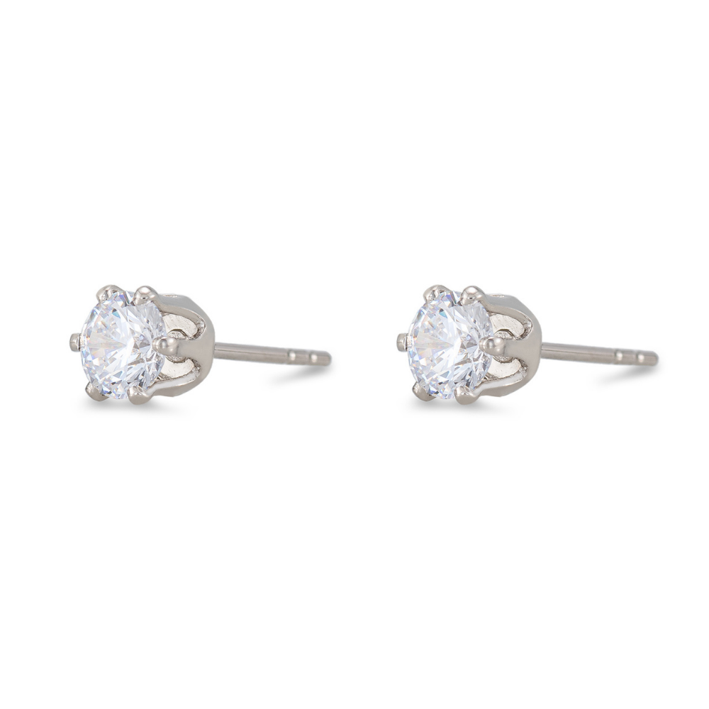 Maddie Solitaire Stud Earrings