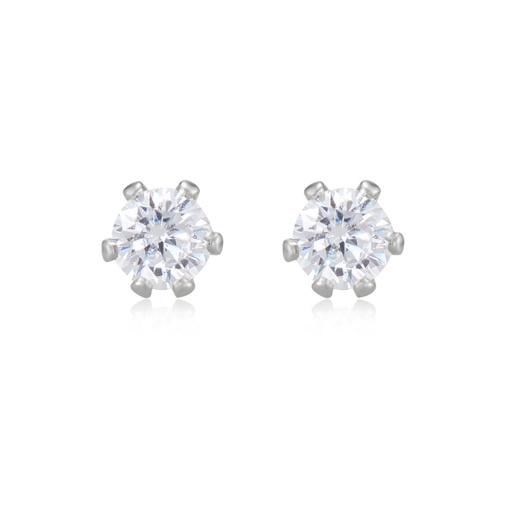Maddie Solitaire Stud Earrings