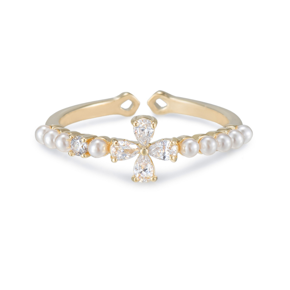 Pri Pearl & Flower Ring