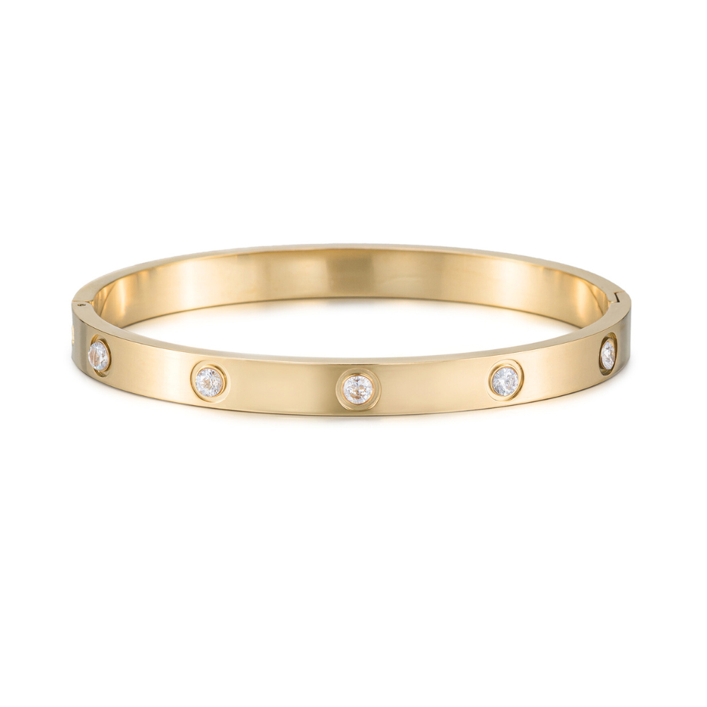 Stainless Steel Dot Lovey Bangle