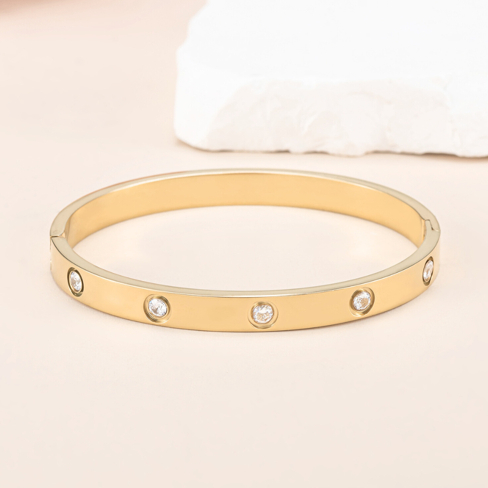 Stainless Steel Dot Lovey Bangle