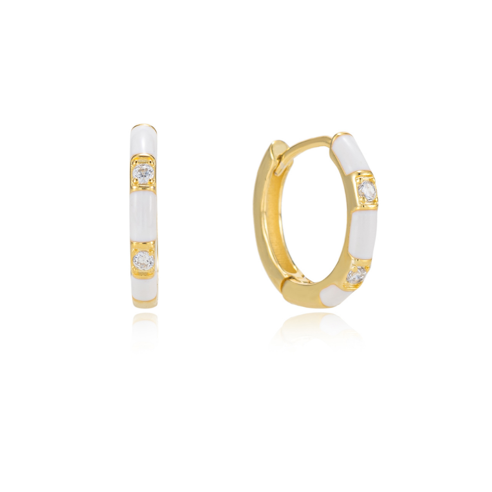 Rean Enamel Hoop Earrings