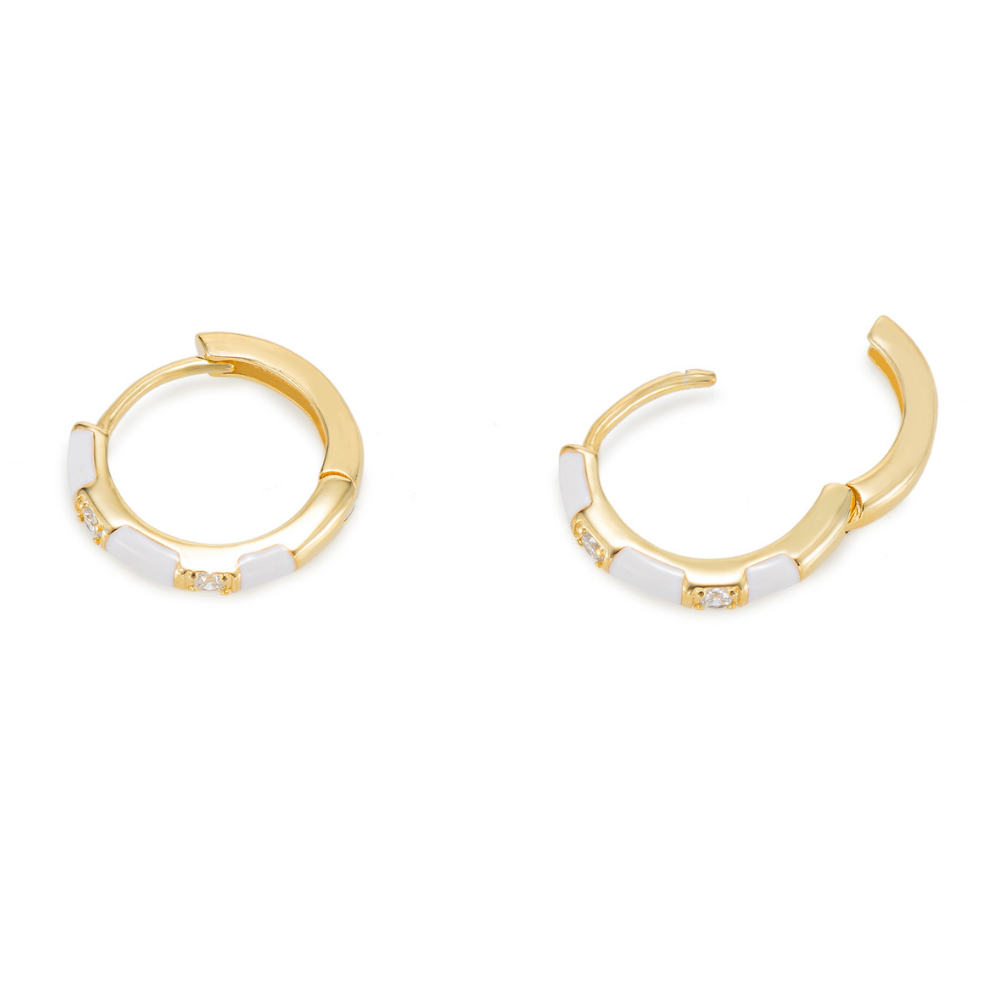 Rean Enamel Hoop Earrings
