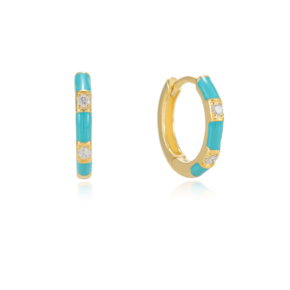 Rean Enamel Hoop Earrings