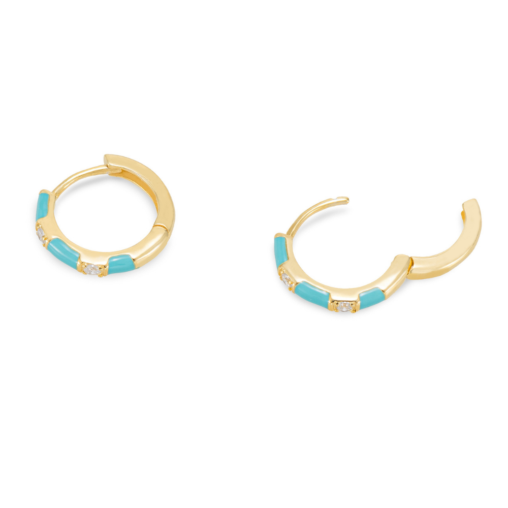 Rean Enamel Hoop Earrings