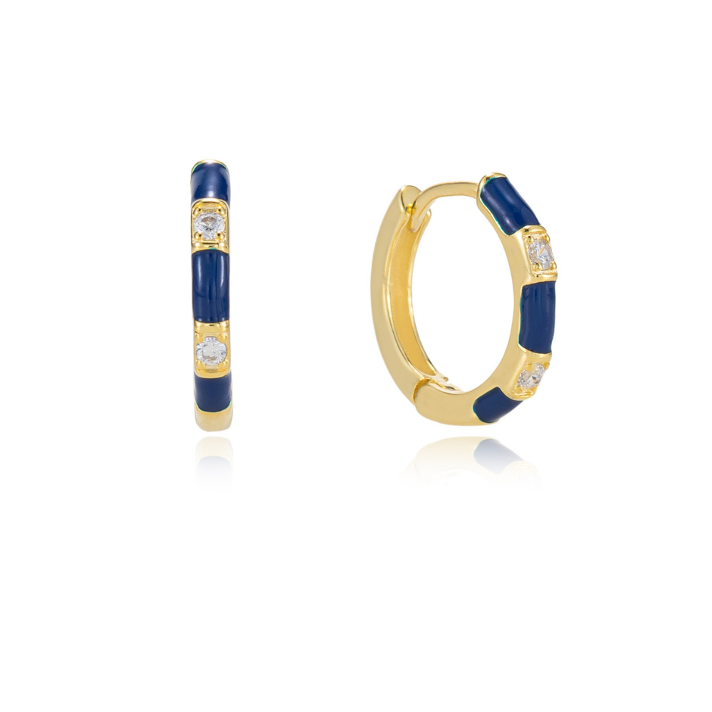 Rean Enamel Hoop Earrings