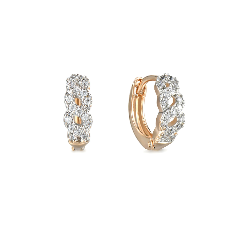 Alisha Infinity Huggie Hoop Earrings