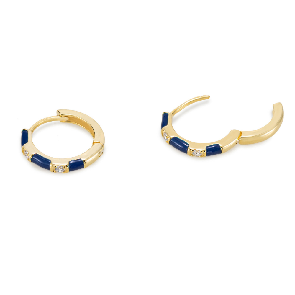 Rean Enamel Hoop Earrings