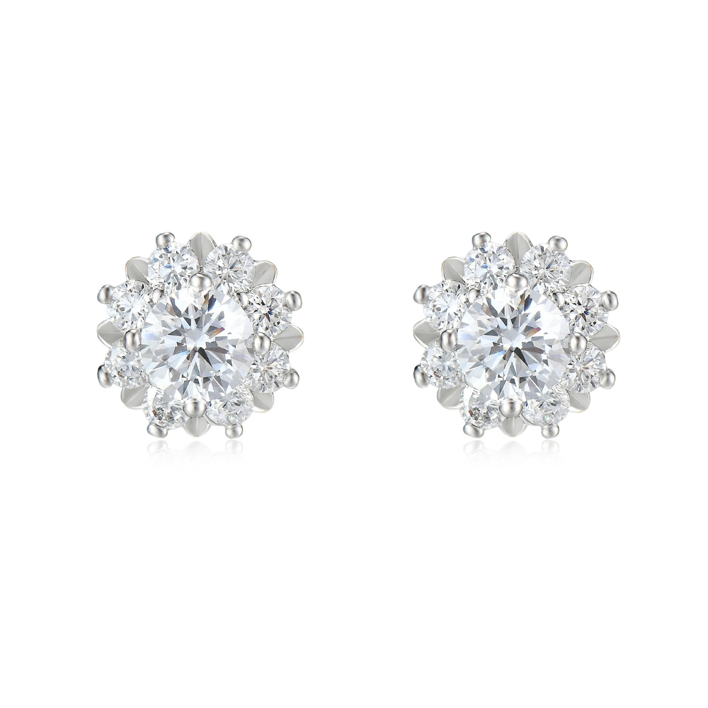 Lacy Flower Stud Earrings