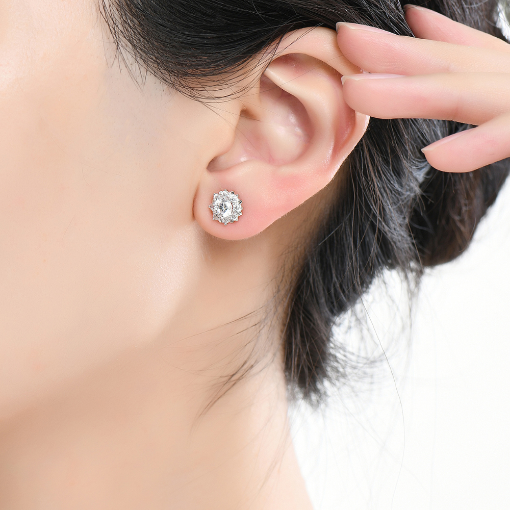 Lacy Flower Stud Earrings