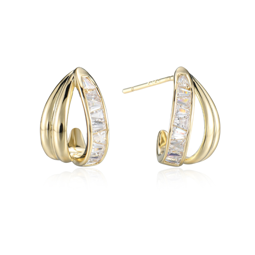 Solei Half Hoop Earrings - 925 Silver Post