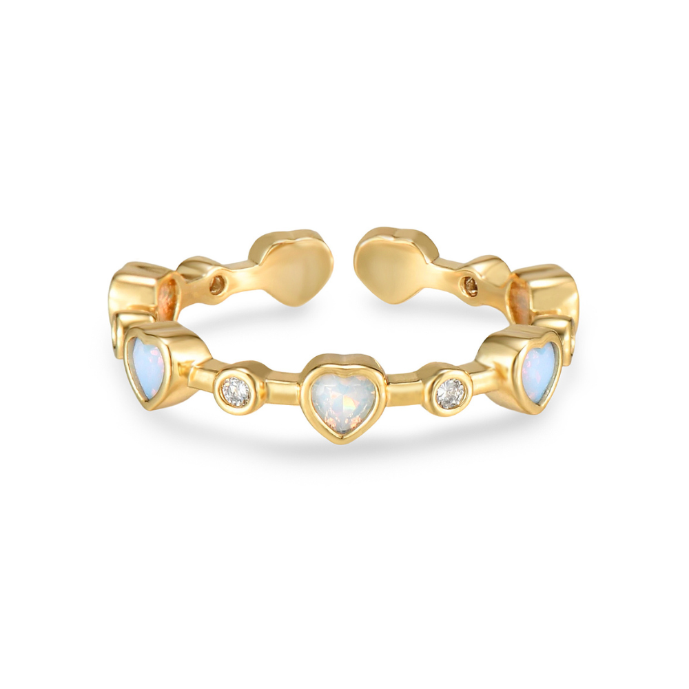 Sanya Heart Moonstone Ring