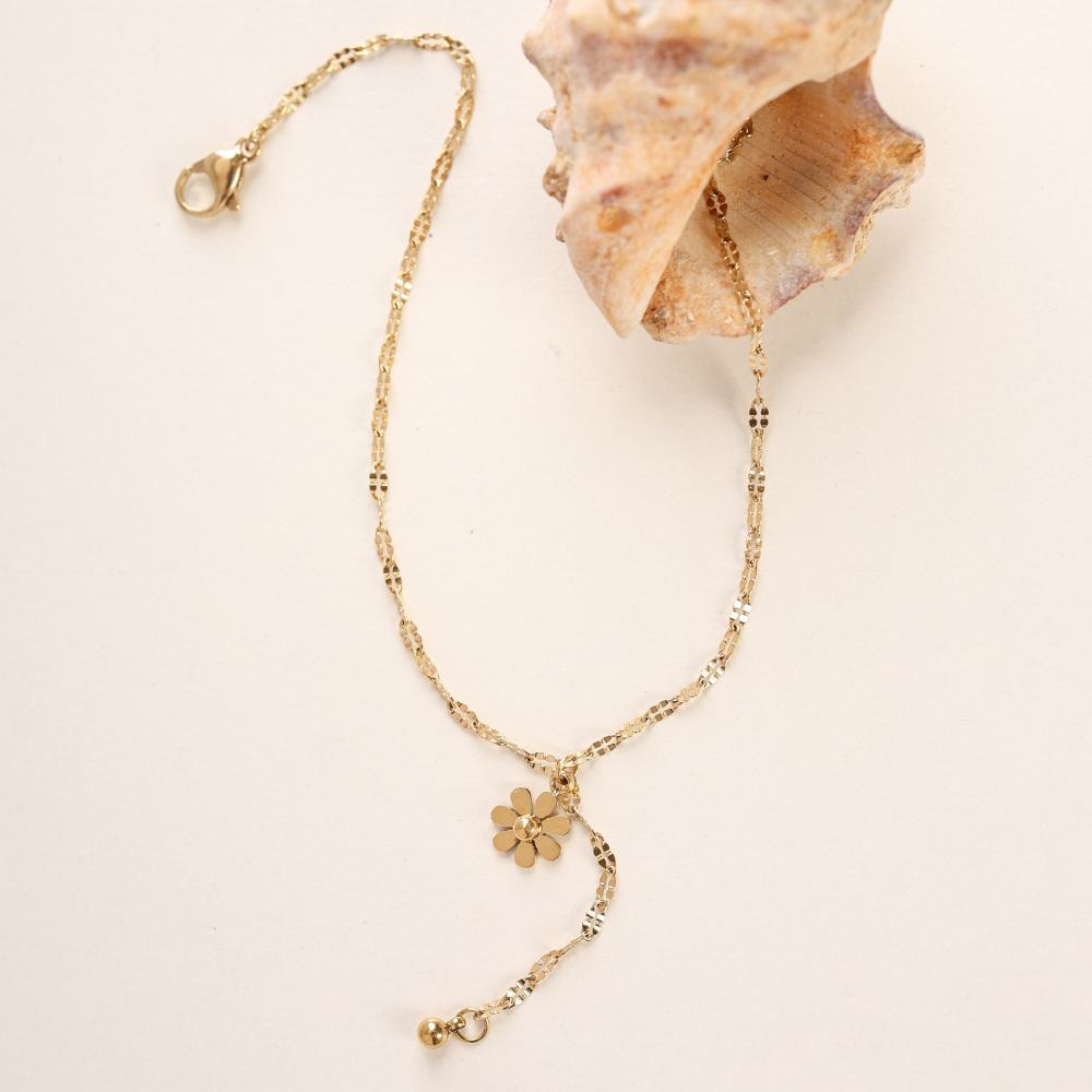 Stainless Steel Flora Anklet