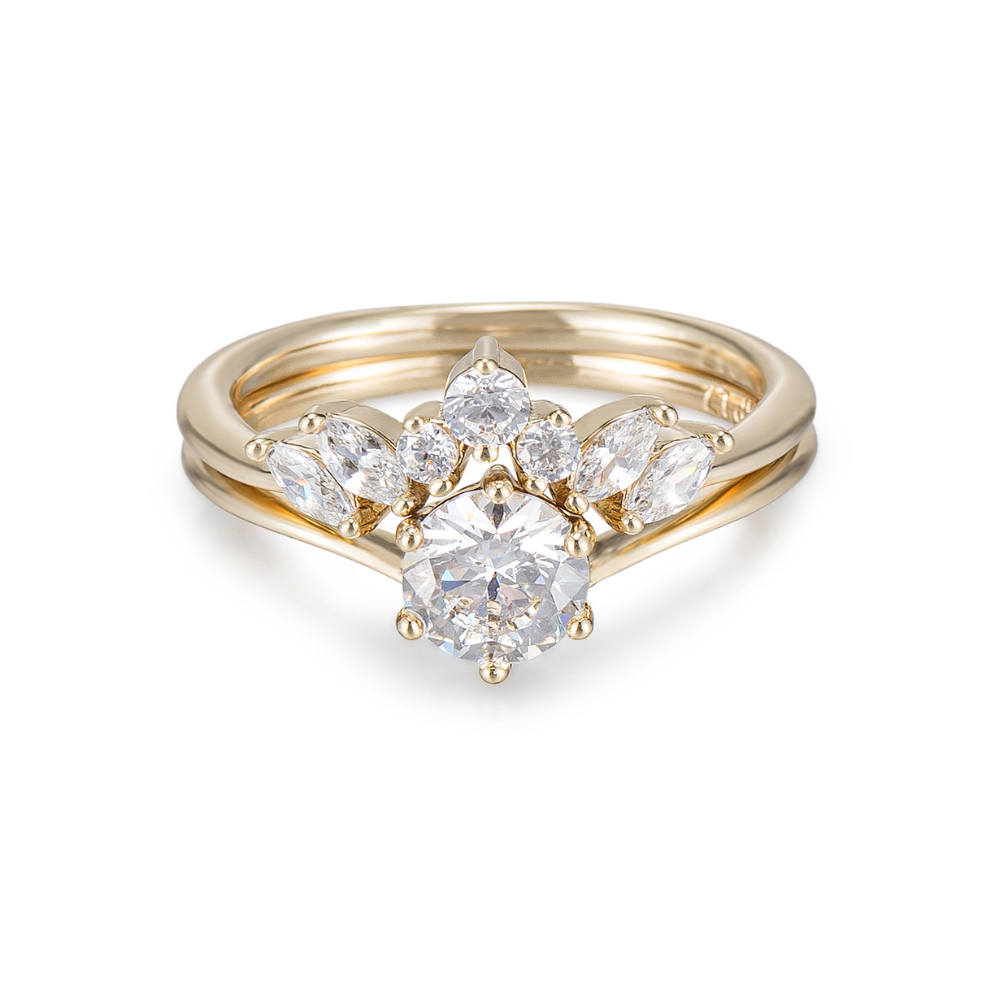Audrey Double Band Engagement Ring
