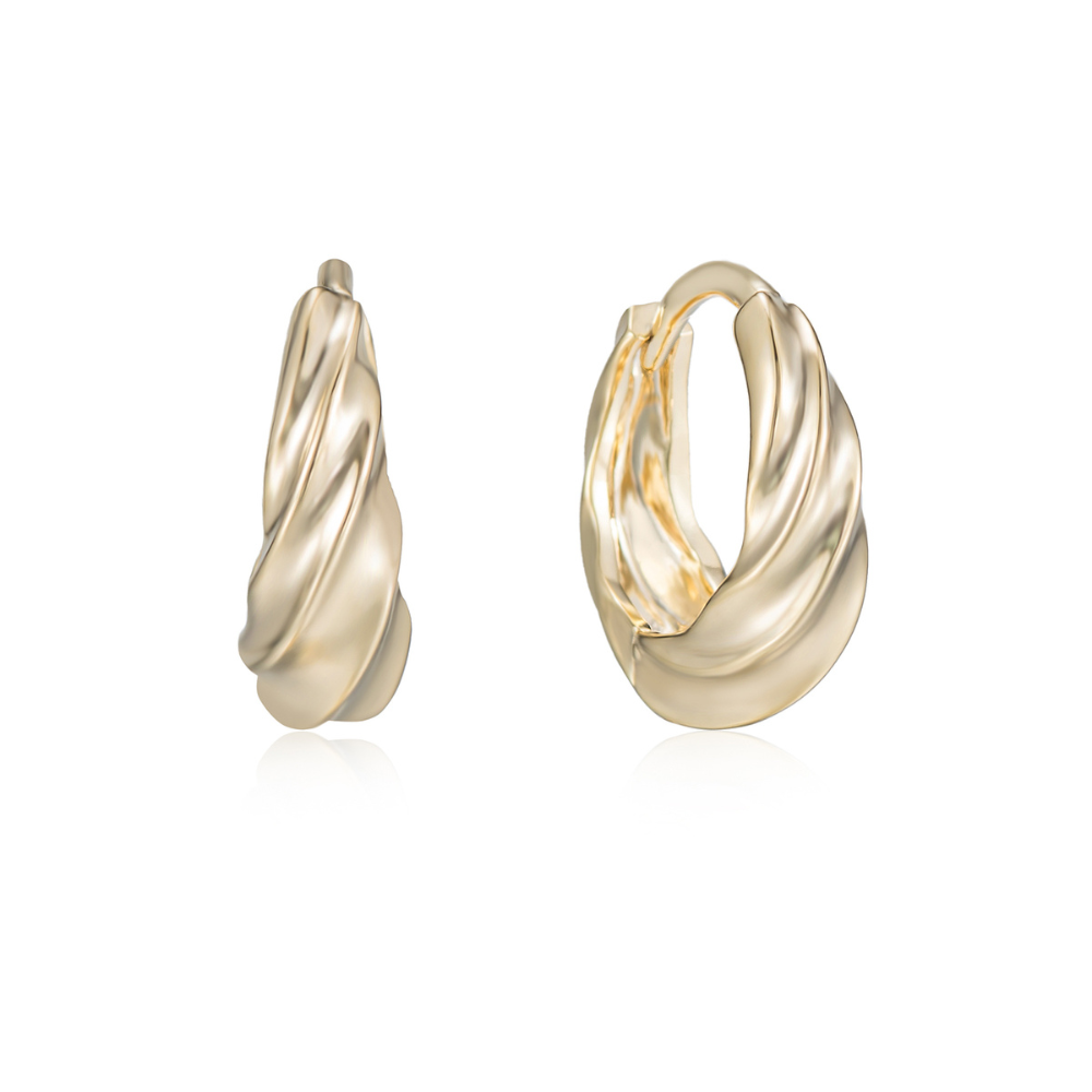 June Textured Hoop Earrings