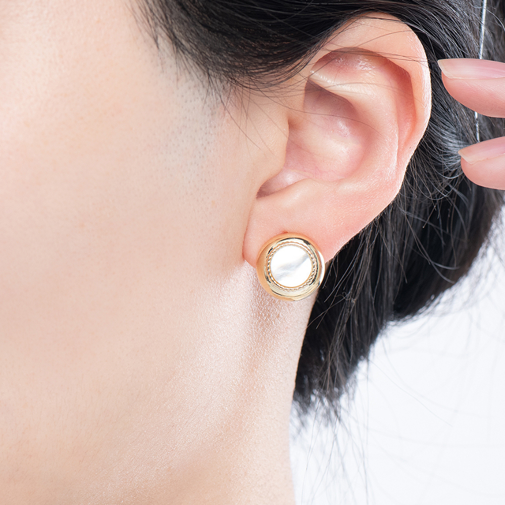 Meryl Heart Stud Earrings - 925 Silver Post