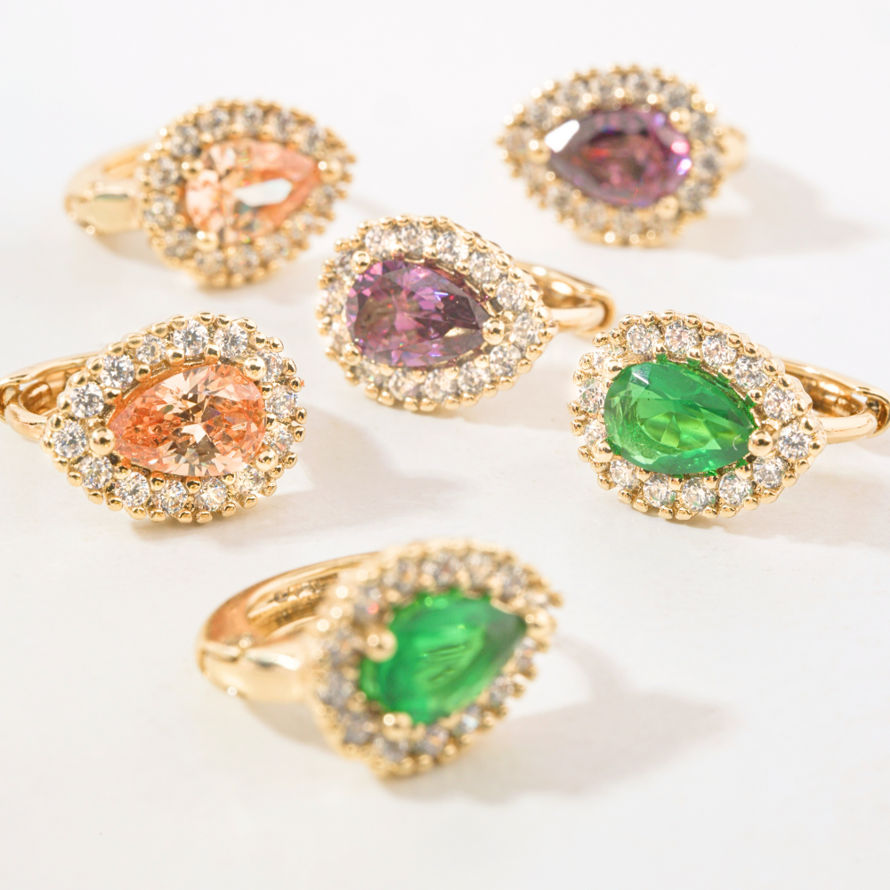Helena Pear Hoop Earrings