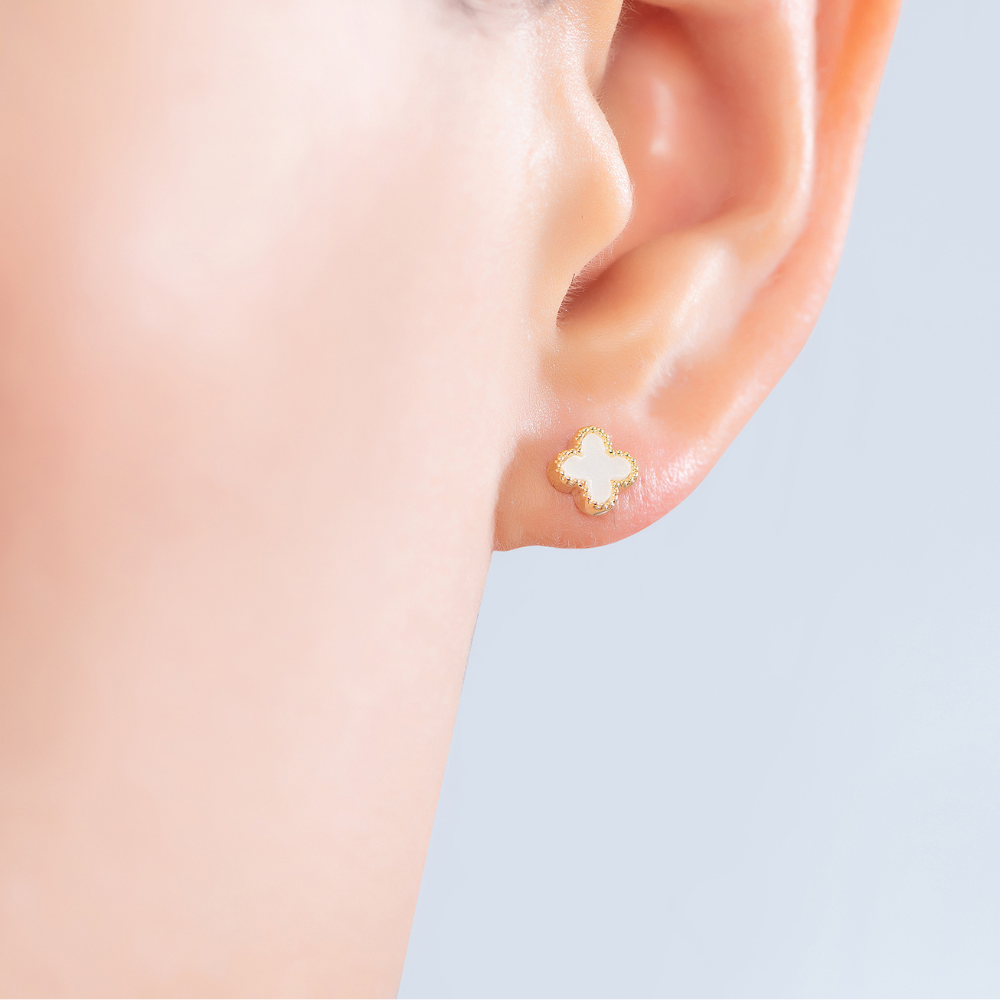 Micro Clover Stud Earrings
