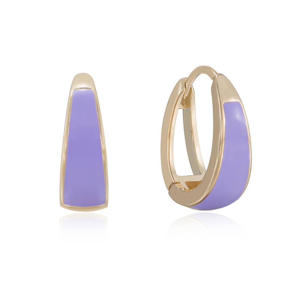 Oona Enamel U Hoop Earrings