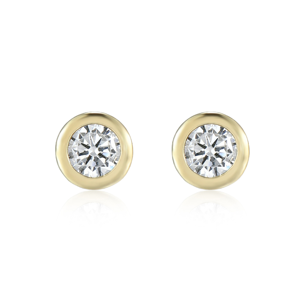 Poppy Bezel Stud Earrings