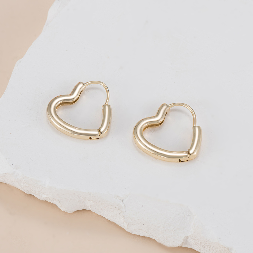Liv Heart Hoop Earrings