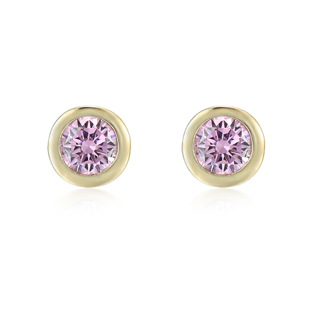 Poppy Bezel Stud Earrings
