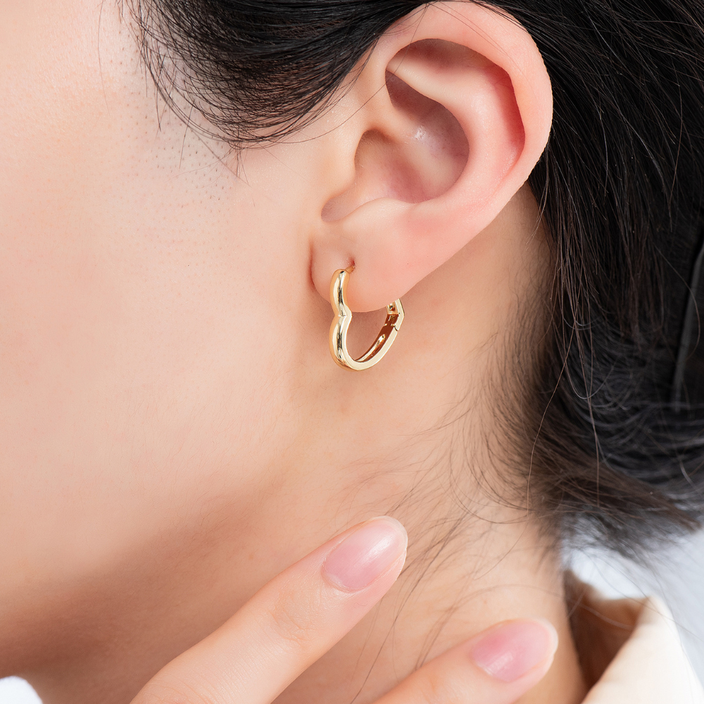 Liv Heart Hoop Earrings