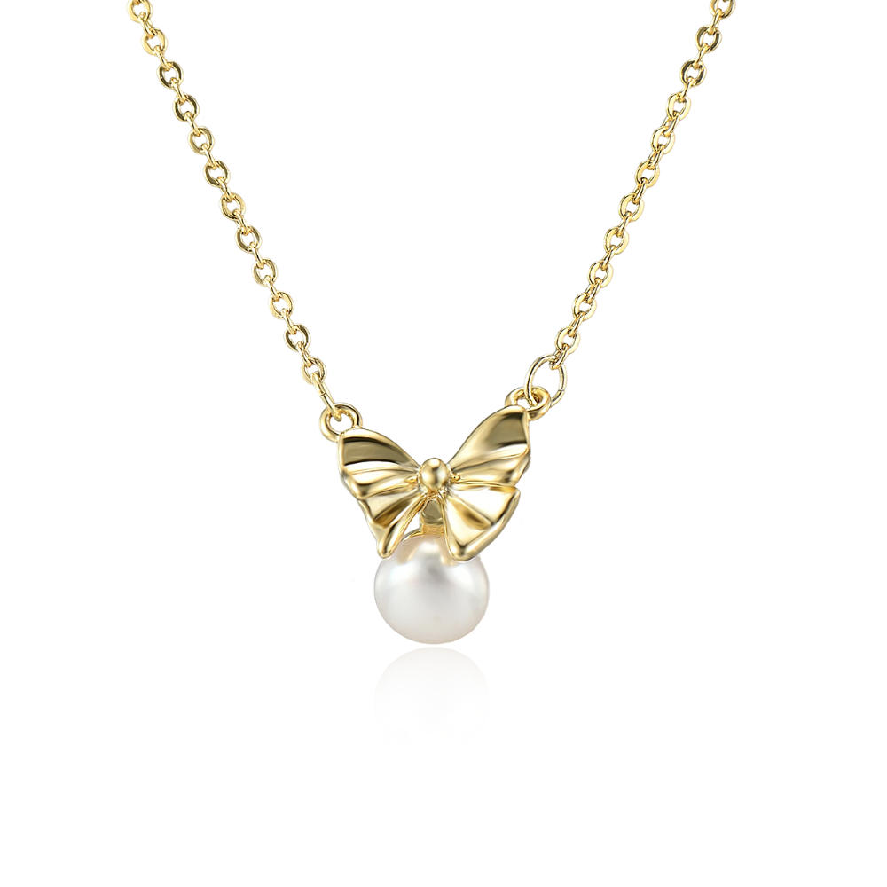 Maelys Butterfly Pearl Necklace