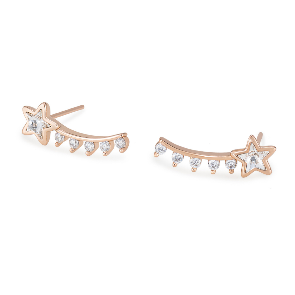 Rowan Star Ear Climber Stud Earrings | Athena & Co.