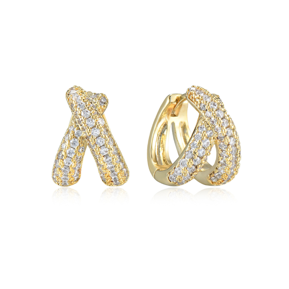Noeme X Hoop Earrings