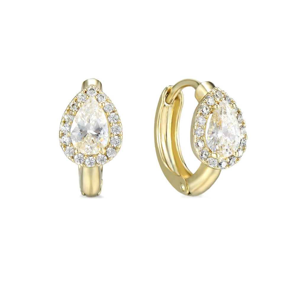 Helena Pear Hoop Earrings