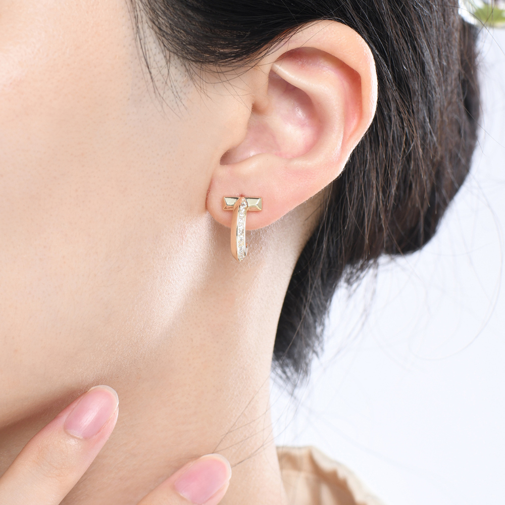 Tori T Half Hoop Earrings