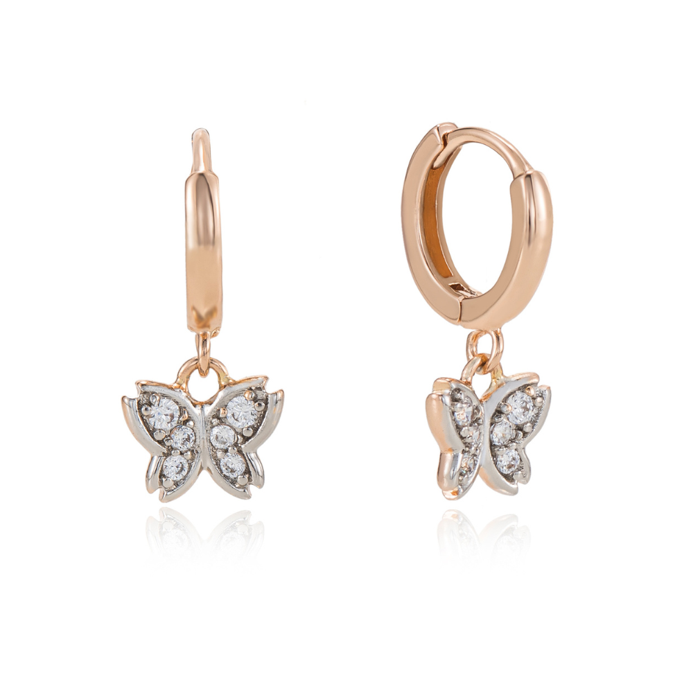 Hana Butterfly Hoop Earrings