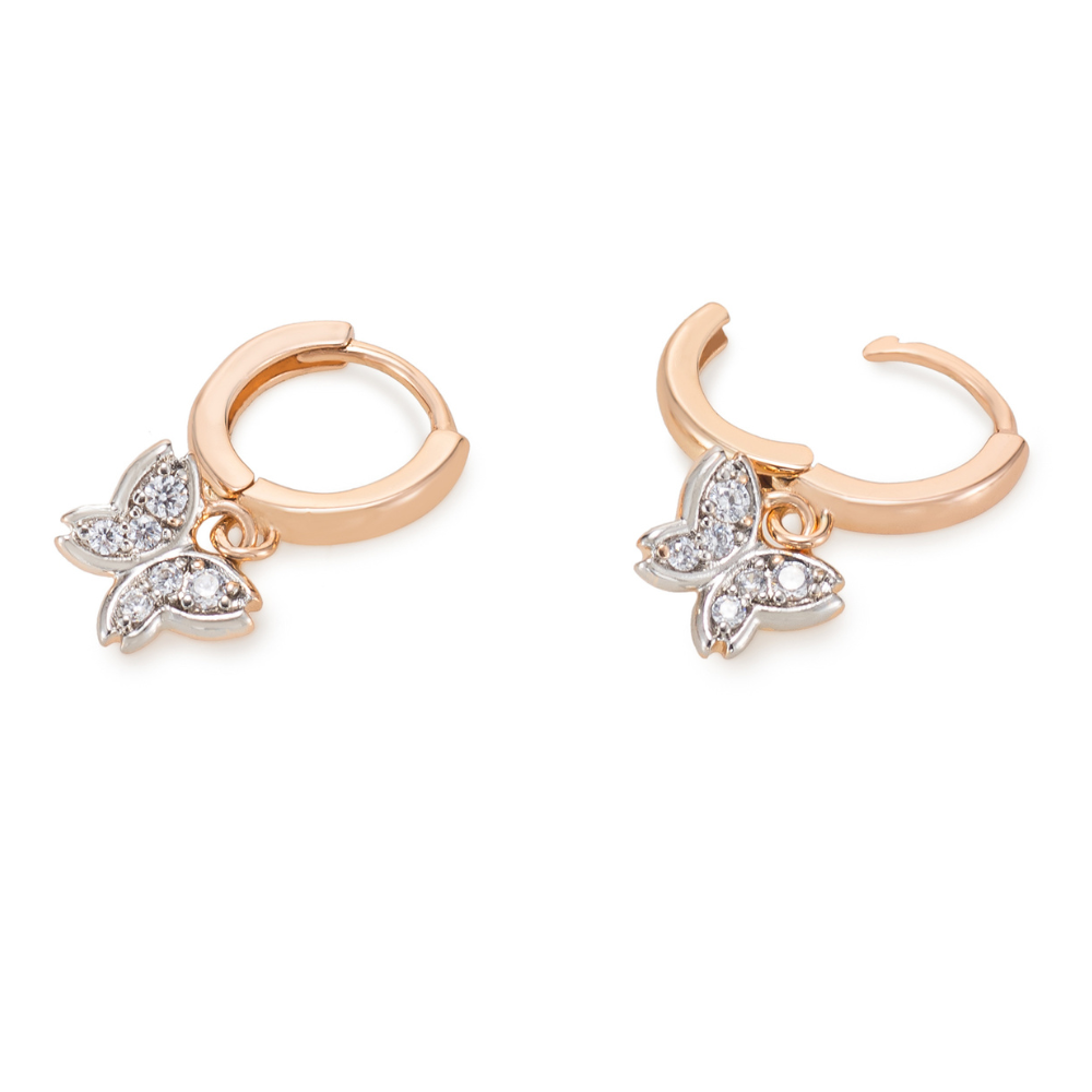 Hana Butterfly Hoop Earrings