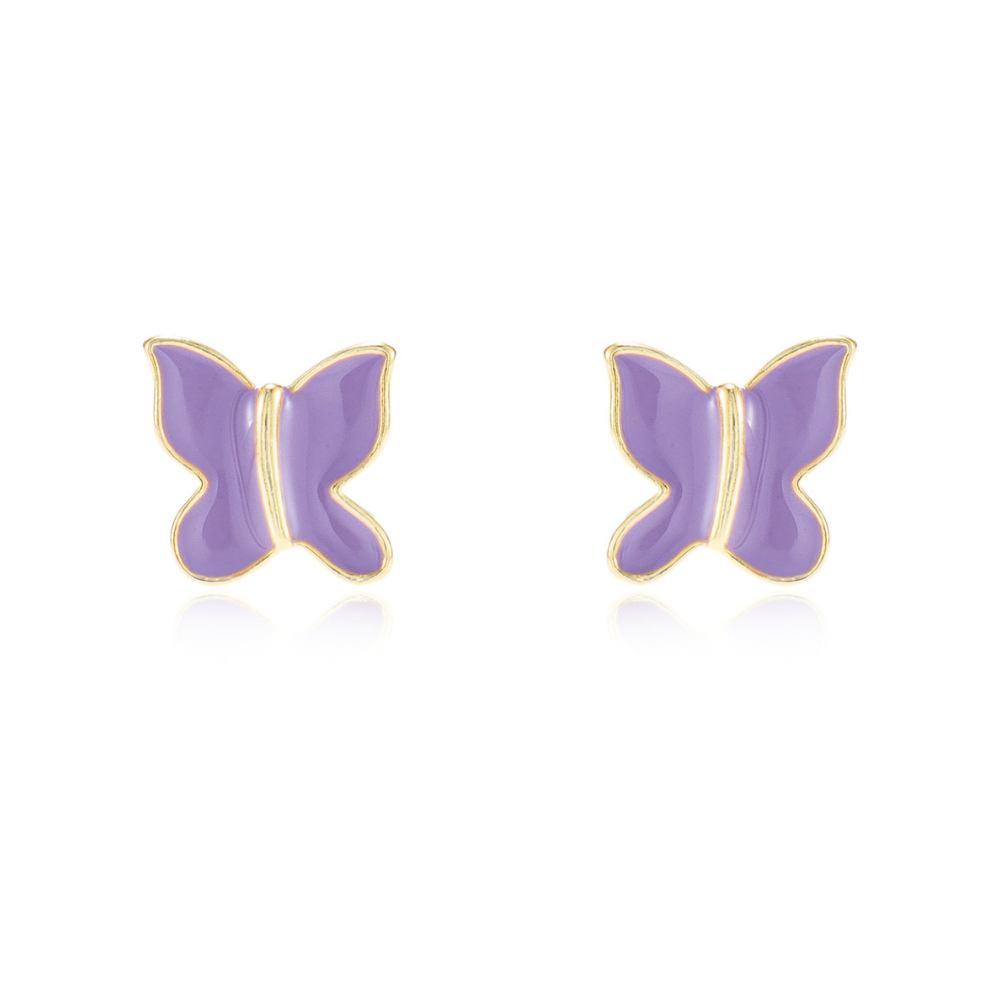 Juniper Enamel Butterfly Stud Earrings