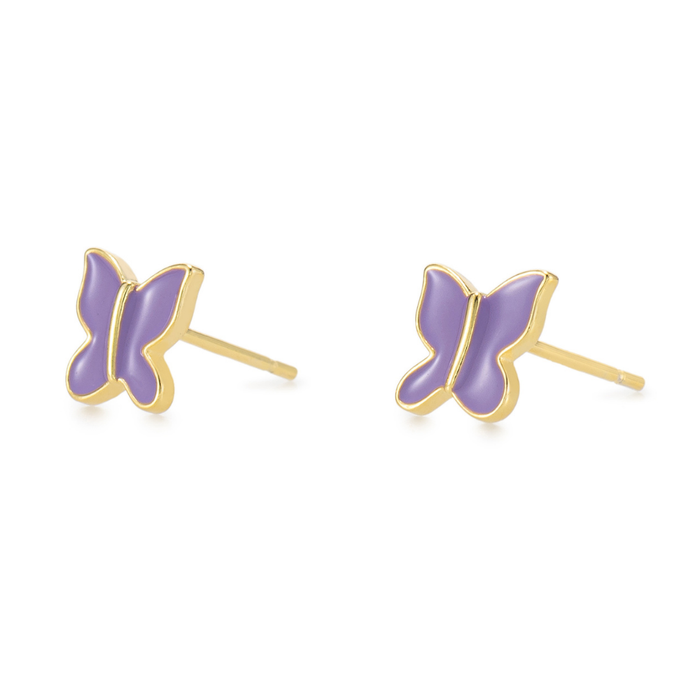 Juniper Enamel Butterfly Stud Earrings