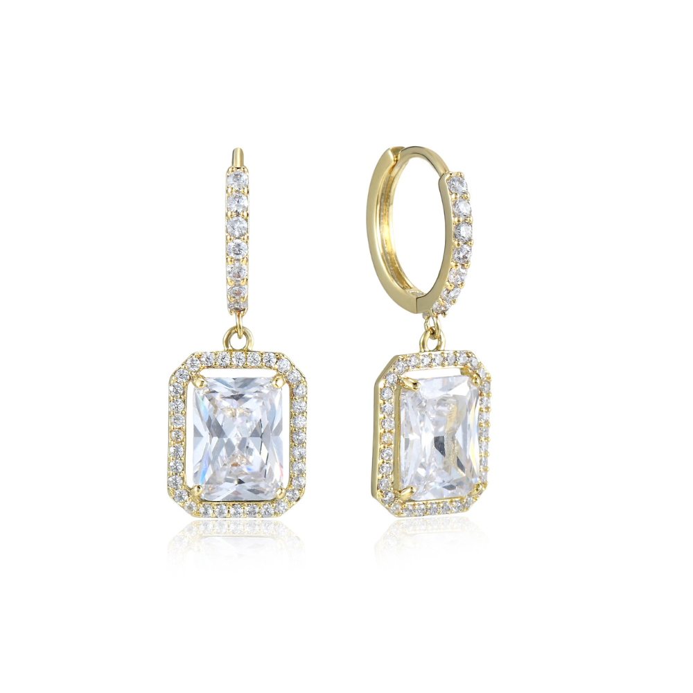 Francesca Drop Hoop Earrings