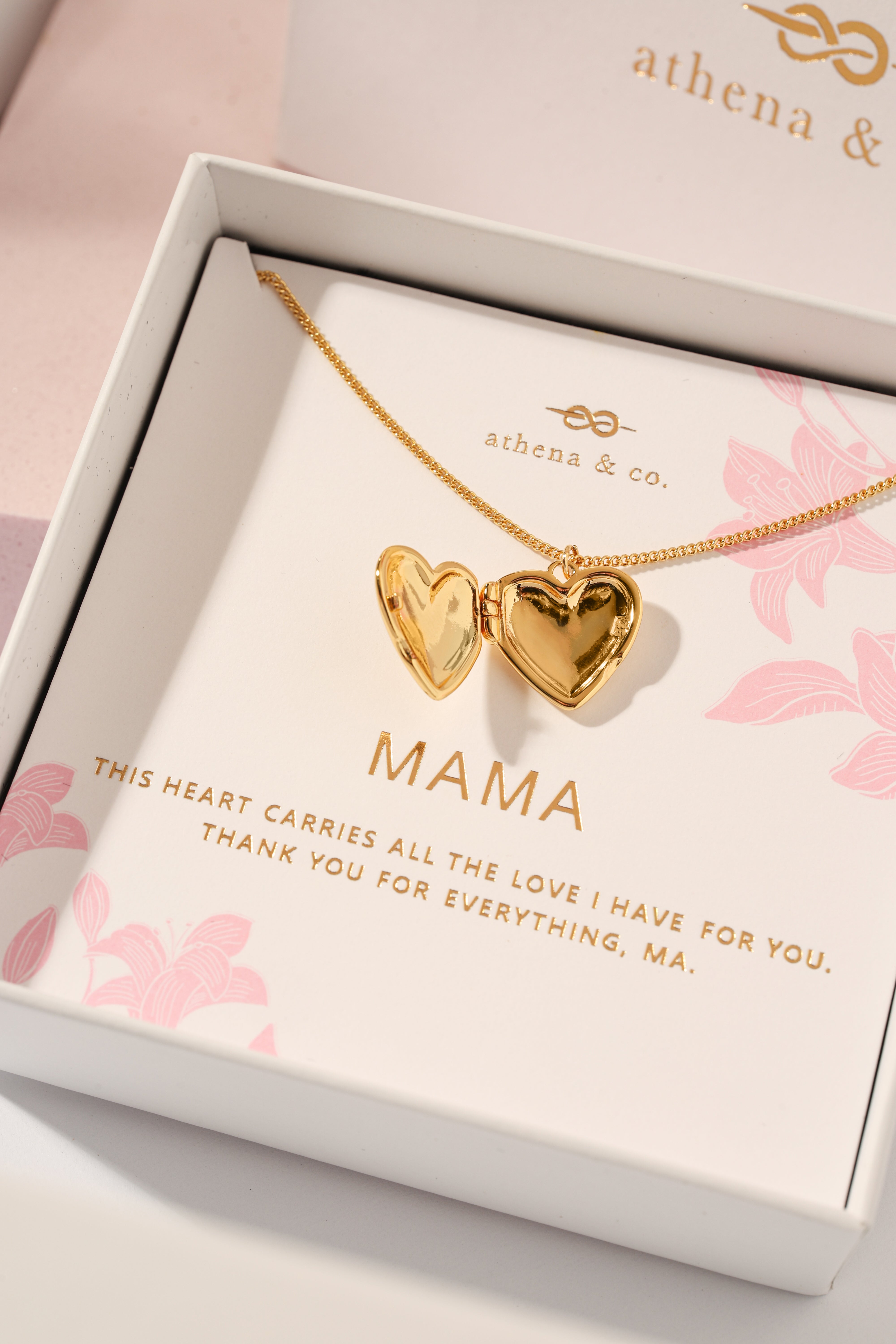Gold Plated Heart Locket - Mother's Day Gift Set