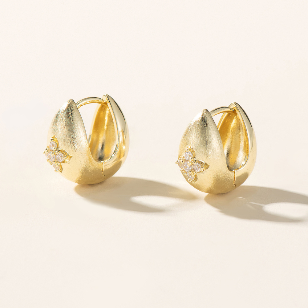 Maylin Mini Hoop Earrings - Matte Finish, 925 Silver Post
