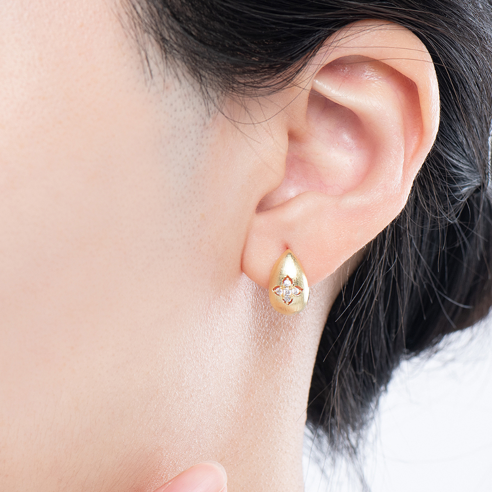 Maylin Mini Hoop Earrings - Matte Finish, 925 Silver Post