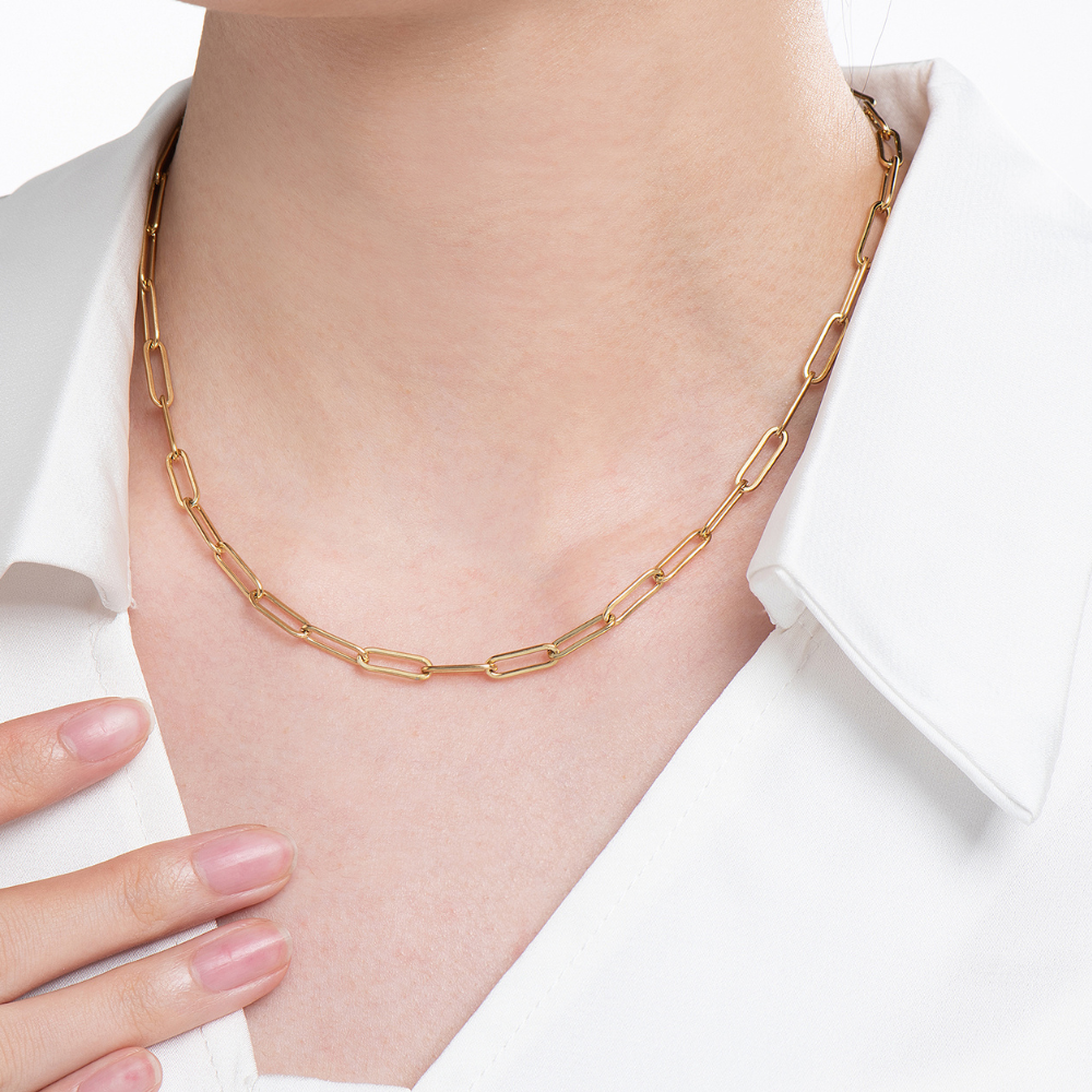 Stainless Steel Paperclip Chain Necklace