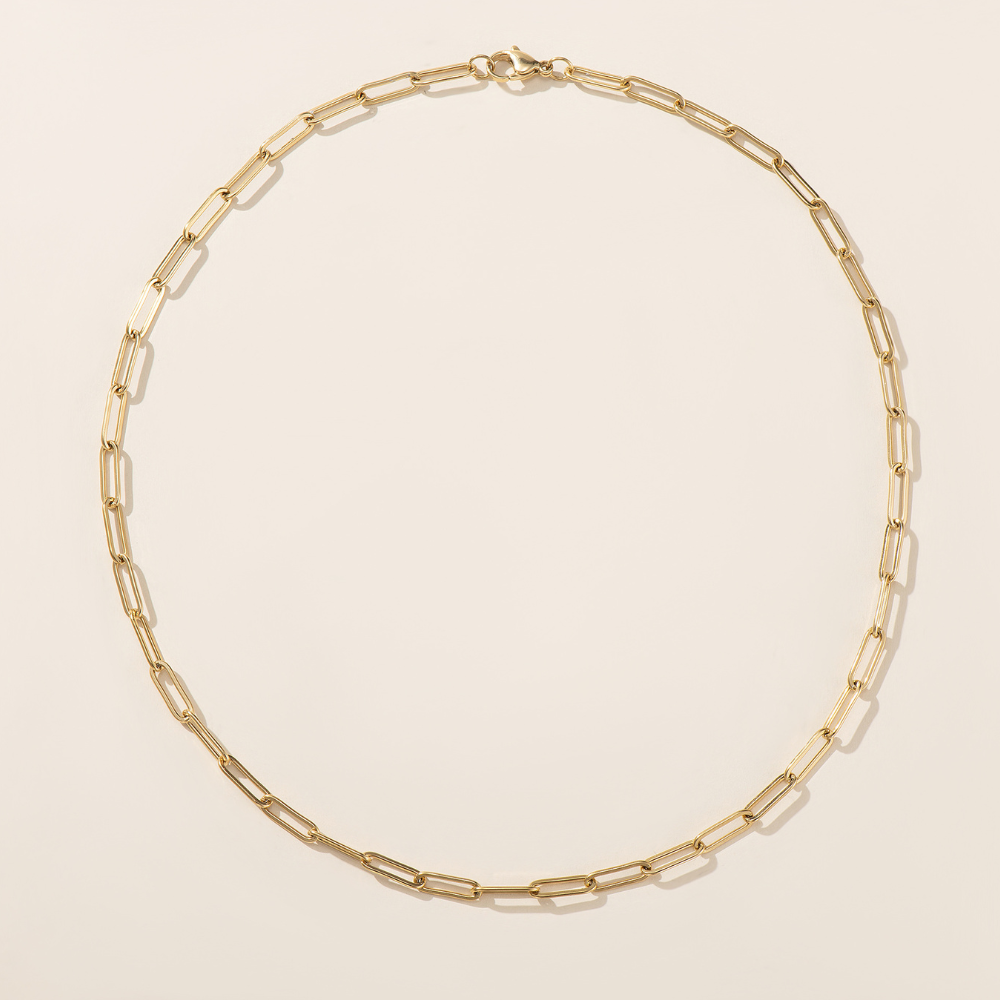 Stainless Steel Paperclip Chain Necklace