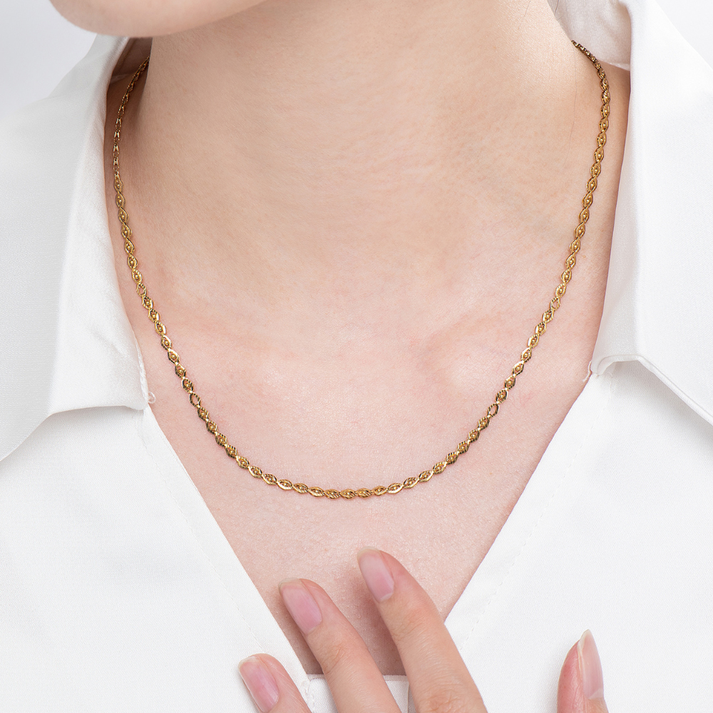 Stainless Steel Circular Chain Necklace