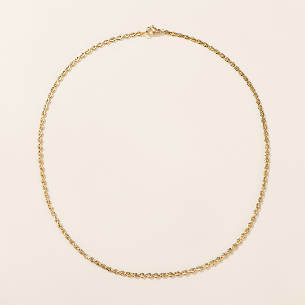 Stainless Steel Circular Chain Necklace
