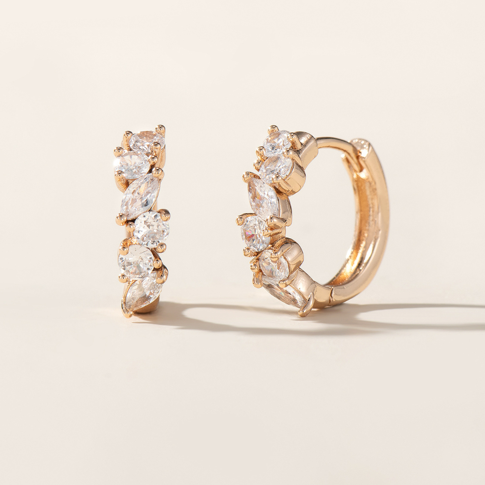 Sadie Mixed Shape Hoop Earrings