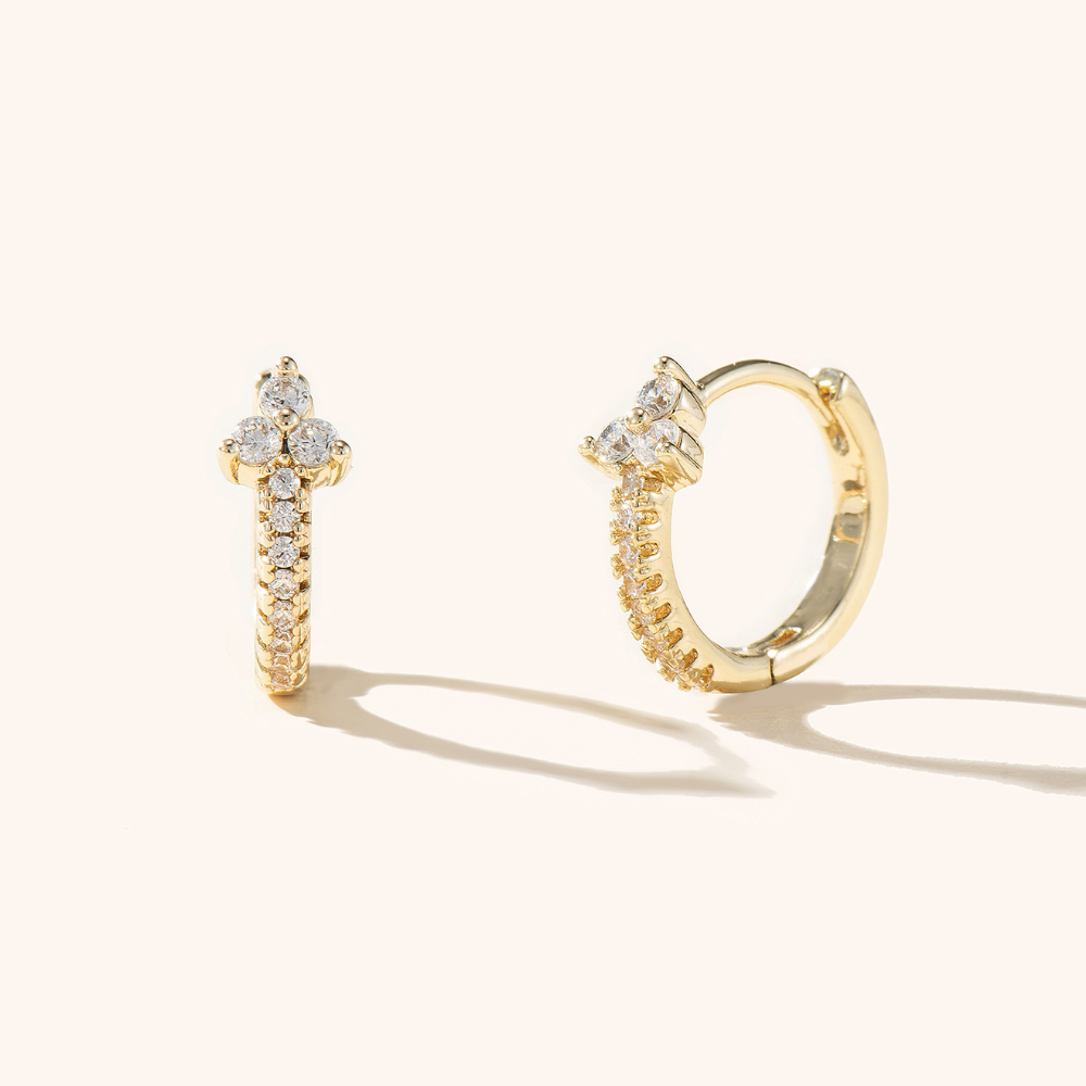 May Flower Hoop Earrings